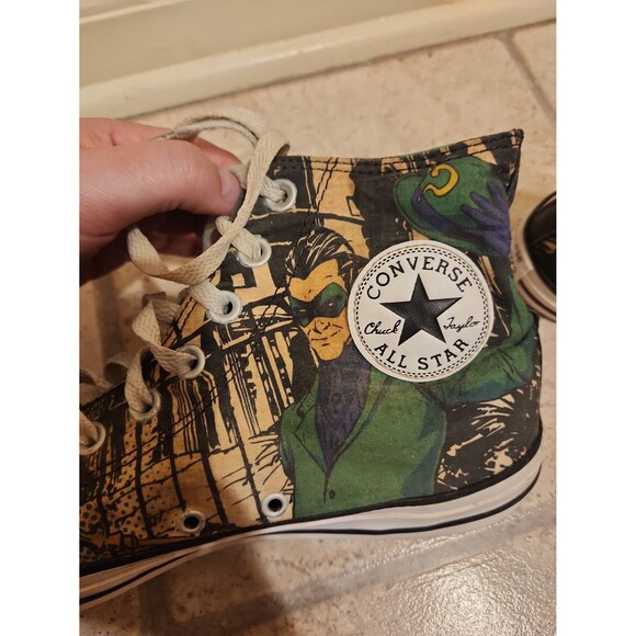 Converse Chuck Taylor "The Riddler" DC Comics Hi Top Sneakers Men's 9 Women's 11 - Picture 7 of 12